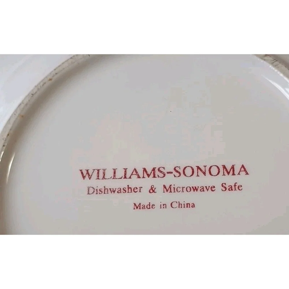 Williams‎ Sonoma Set of 5 Dessert Plates Holiday Hot Drinks Assorted Frstive